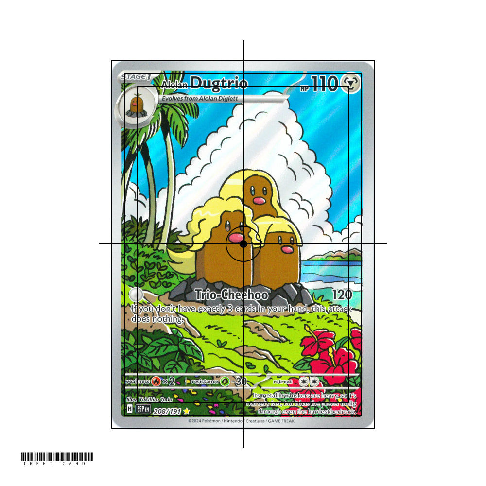 Alolan Dugtrio 208/191 Surging Sparks Holo Illustration Rare EN Pokemon Card Game PTCG
