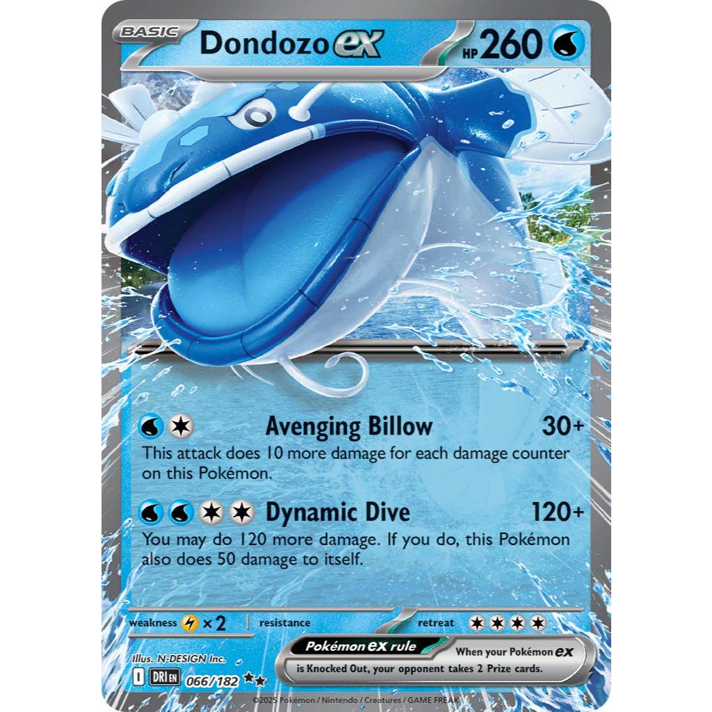 Dondozo ex DRI 066/182 Destined Rivals Double Rare EN Pokemon Card Game PTCG