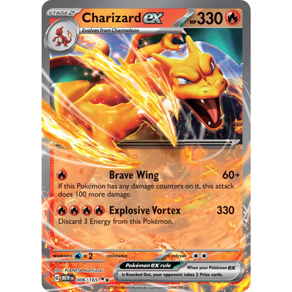 Charizard ex MEW 006/165 Scarlet & Violet 151 EN Pokemon Card Game PTCG