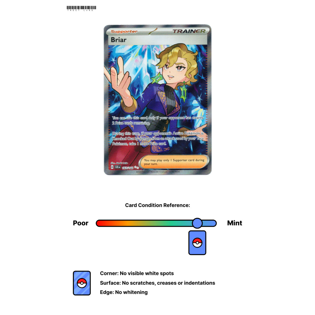 Briar Stellar Crown SCR 163/142 Full Art Ultra Rare EN Pokemon Card Game PTCG
