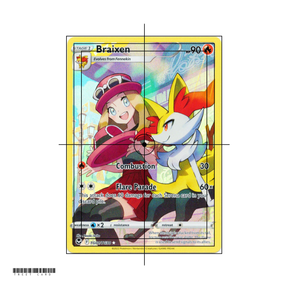 Braixen TG01/TG30 Silver Tempest Trainer Gallery EN Pokemon Card Game PTCG