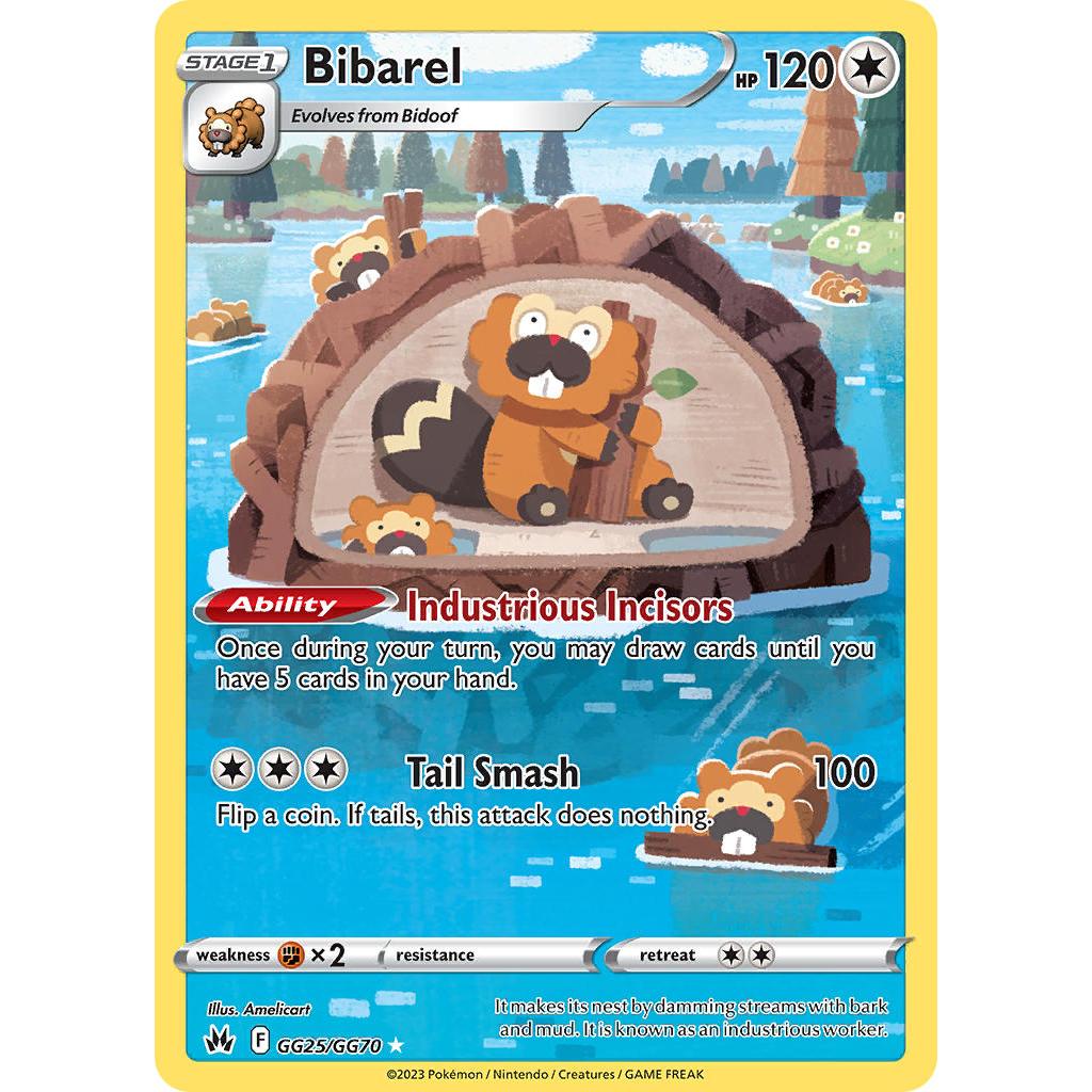 Bibarel GG25/GG70 Crown Zenith Galarian Gallery EN Pokemon Card Game PTCG