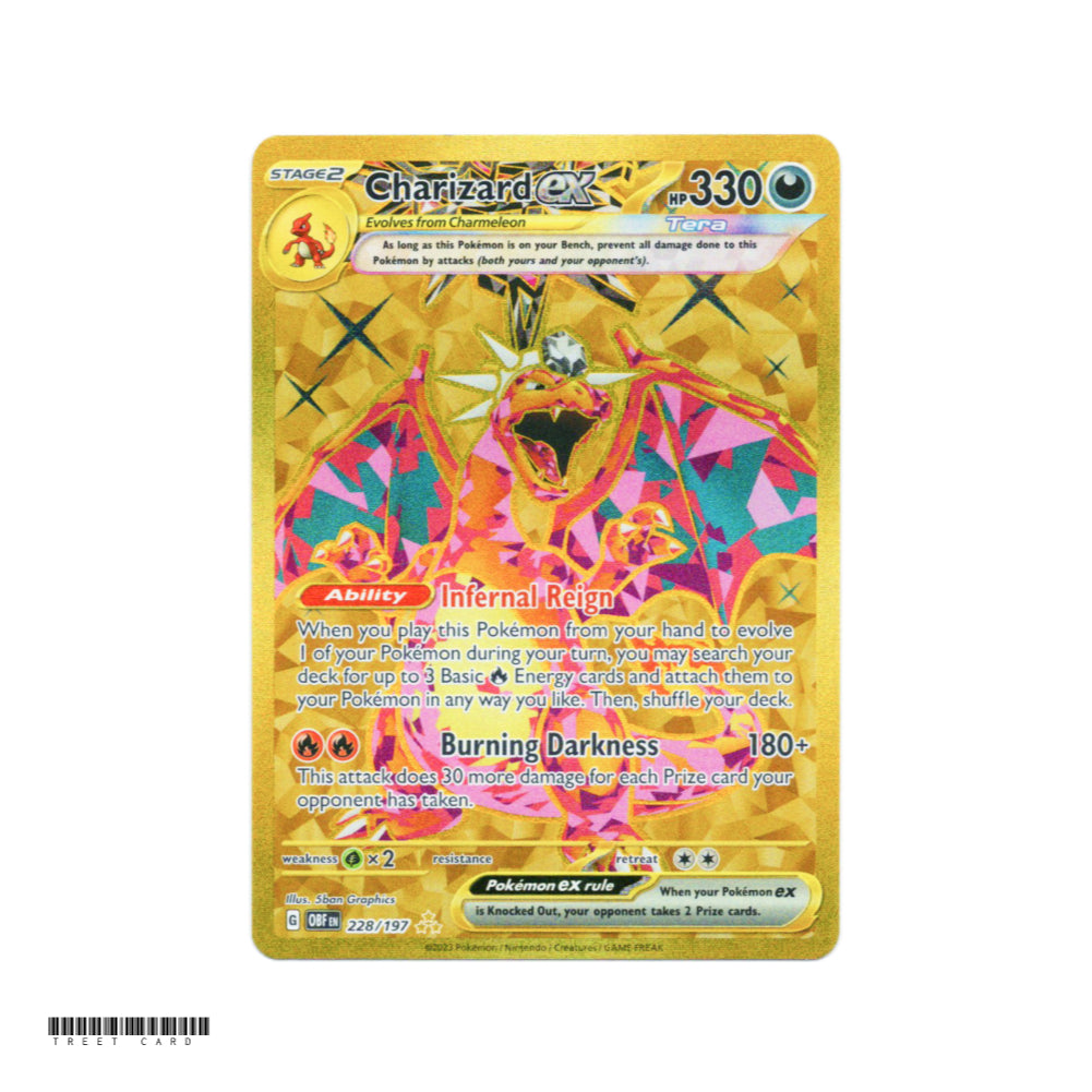 Charizard ex OBF 228/197 SV03 Obsidian Flames Hyper Rare EN Pokemon Card Game PTCG