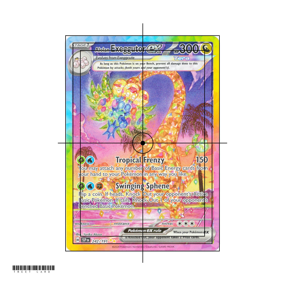 Alolan Exeggutor ex Surging Sparks 242/191 Full Art Secret Rare EN Pokemon Card Game PTCG