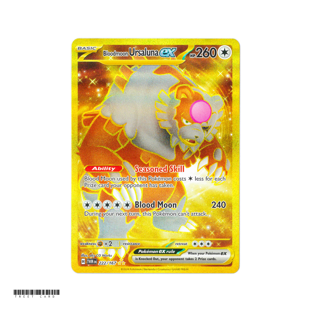 Bloodmoon Ursaluna ex 222/167 Twilight Masquerade EN Pokemon Card Game PTCG