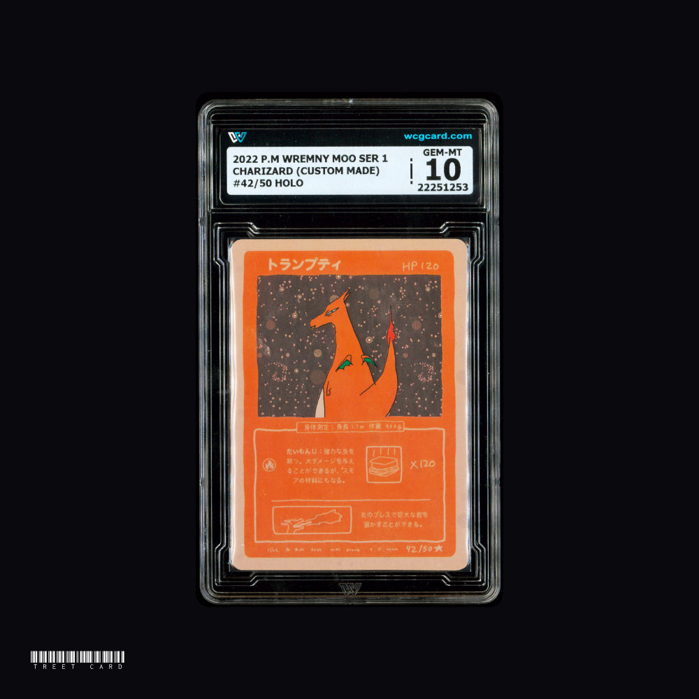 [WCG 10] Charizard (Wrenny Moo Custom) 42/50 Graded Pokemon Card PTCG