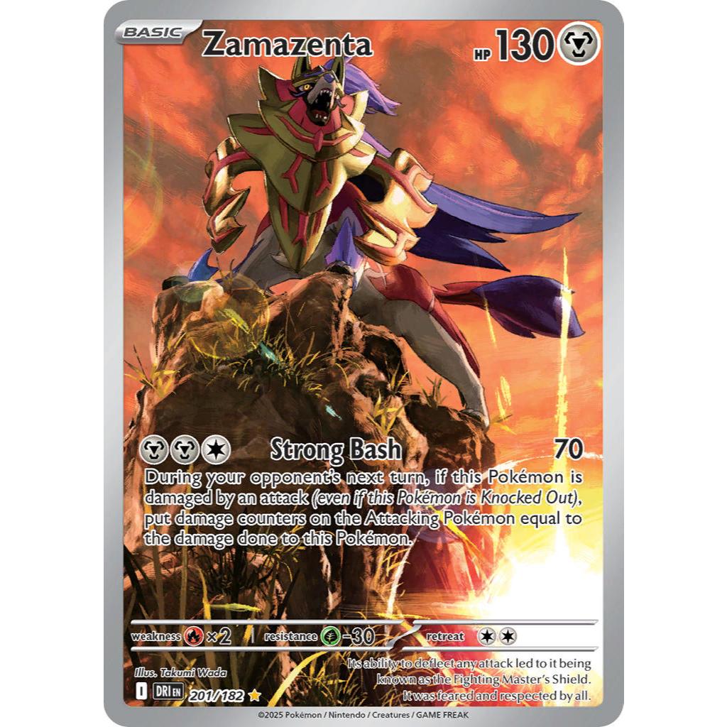 Zamazenta DRI 201/182 Destined Rivals Illustration Rare EN Pokemon Card Game PTCG