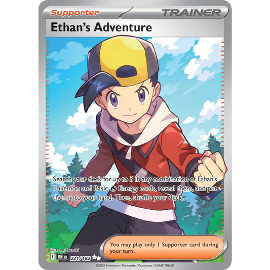 Ethan’s Adventure DRI 221/182 Destined Rivals Ultra Rare EN Pokemon Card Game PTCG