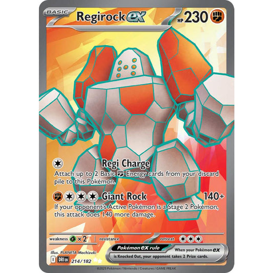 Regirock ex DRI 214/182 Destined Rivals Ultra Rare EN Pokemon Card Game PTCG
