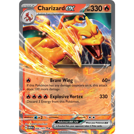 Charizard ex MEW 006/165 Scarlet & Violet 151 EN Pokemon Card Game PTCG