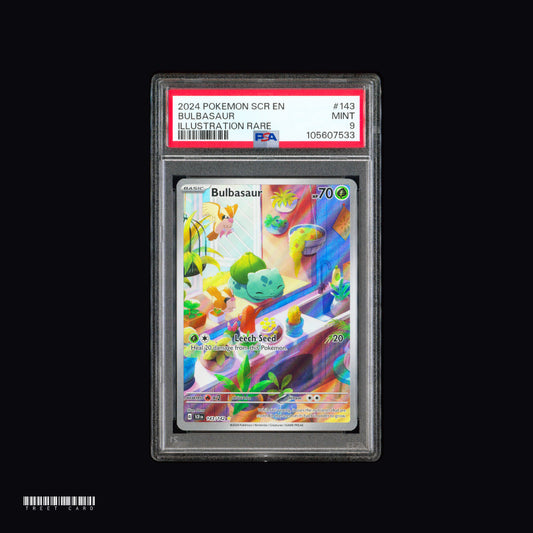 [PSA 9] Bulbasaur SCR 143/142 SV07 Stellar Crown Illustration Rare EN Graded Pokemon Card PTCG - 7533