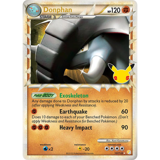 Donphan 107/123 Celebrations Classic Collection EN Pokemon Card Game PTCG