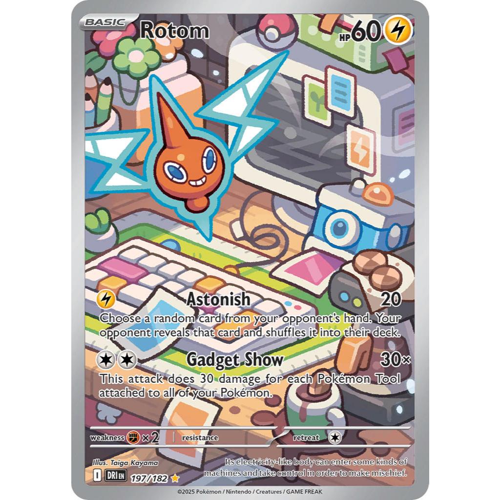 Rotom DRI 197/182 Destined Rivals Illustration Rare EN Pokemon Card Game PTCG