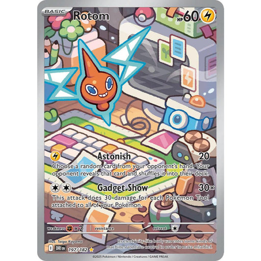 Rotom DRI 197/182 Destined Rivals Illustration Rare EN Pokemon Card Game PTCG