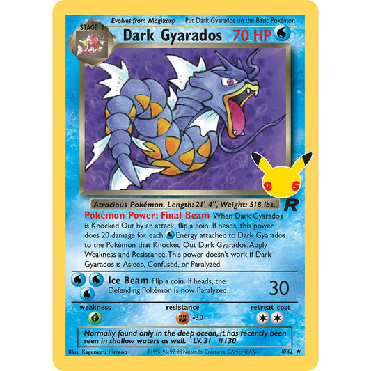 Dark Gyarados 8/82 25th Celebrations Classic Collection EN Pokemon Card Game PTCG