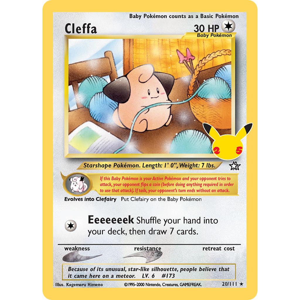 Cleffa 20/111 25th Celebrations Classic Collection EN Pokemon Card Game PTCG