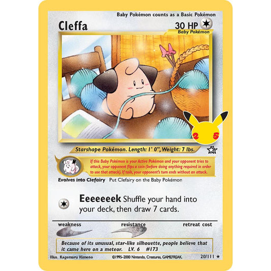 Cleffa 20/111 25th Celebrations Classic Collection EN Pokemon Card Game PTCG
