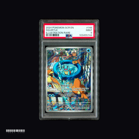 [PSA 9] Squirtle SCR 148 SV07 Stellar Crown Illustration Rare EN Graded Pokemon Card PTCG