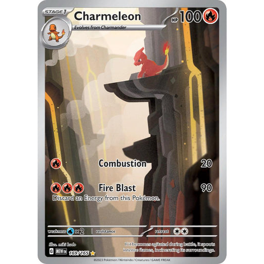 Charmeleon MEW 169/165 Scarlet & Violet 151 Illustration Rare EN Pokemon Card Game PTCG