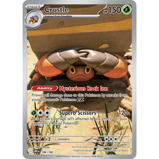 Crustle DRI 186/182 Destined Rivals Illustration Rare EN Pokemon Card Game PTCG