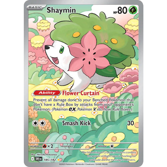 Shaymin DRI 185/182 Destined Rivals Illustration Rare EN Pokemon Card Game PTCG