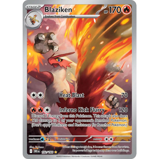 Blaziken DRI 192/182 Destined Rivals Illustration Rare EN Pokemon Card Game PTCG