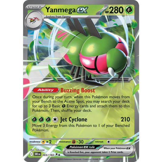 Yanmega ex DRI 003/182 Destined Rivals Double Rare EN Pokemon Card Game PTCG