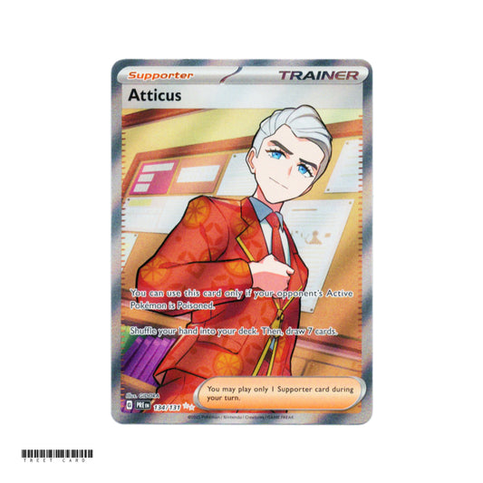 Atticus PRE 134/131 Prismatic Evolutions Ultra Rare Full Art Trainer EN Pokemon Card Game PTCG