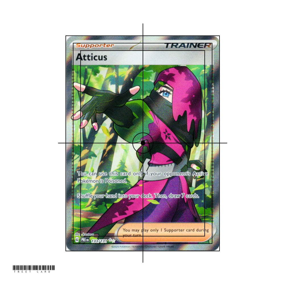 Atticus PRE 133/131 Prismatic Evolutions Full Art Ultra Rare Trainer EN Pokemon Card Game PTCG