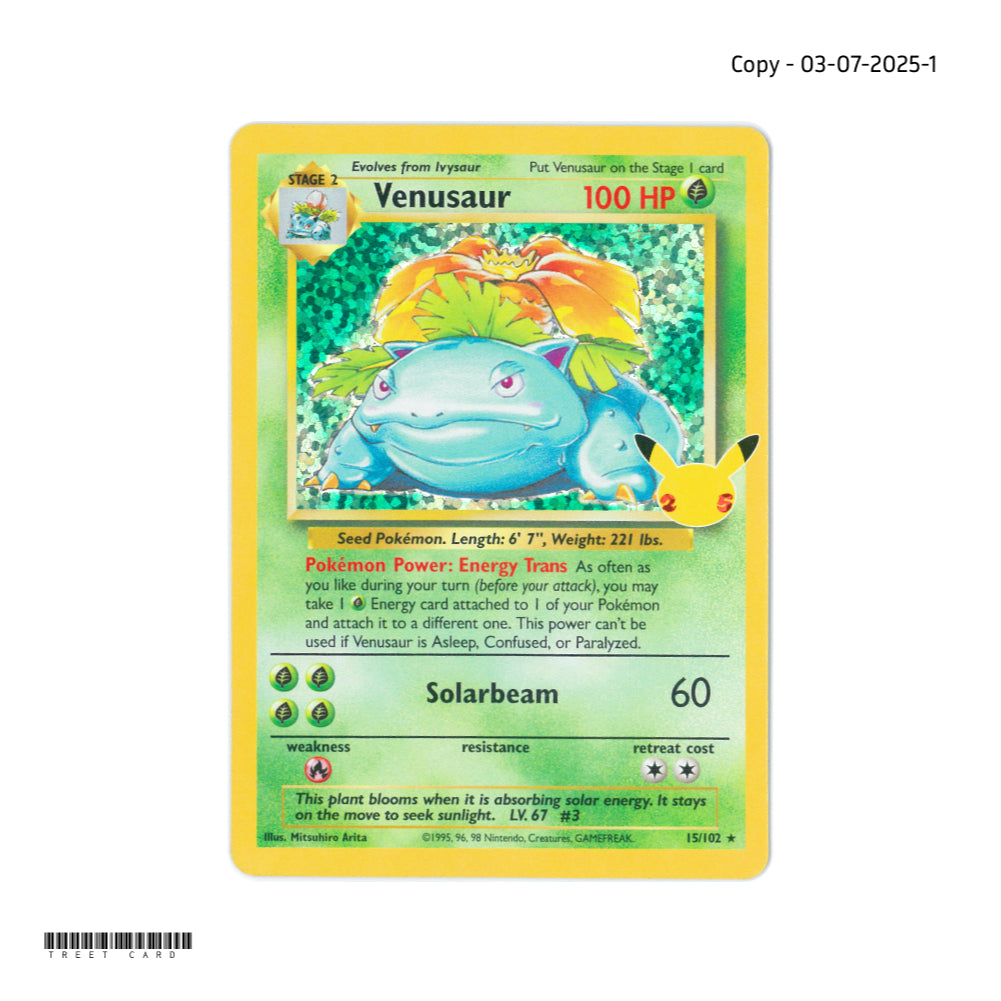 [SET] Charizard Blastoise Venusaur 25th Celebrations Classic Collection 002/004/015 EN Pokemon Card Game PTCG