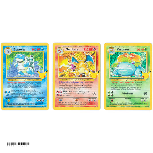 [SET] Charizard Blastoise Venusaur 25th Celebrations Classic Collection 002/004/015 EN Pokemon Card Game PTCG