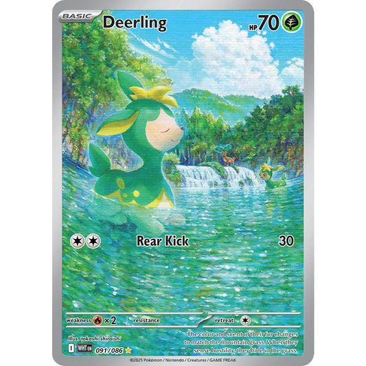 Deerling WHT 091/086 SV White Flare Illustration Rare EN Pokemon Card Game PTCG