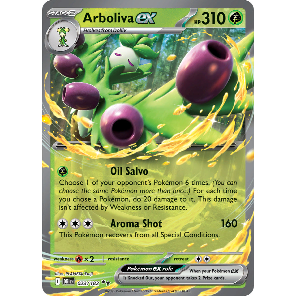 Arboliva ex [DRI] Destined Rivals 023/244 Double Rare EN Pokemon Card Game PTCG