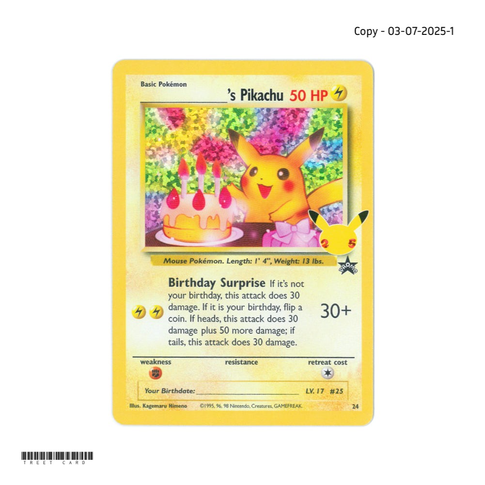 _____'s Pikachu [CEL25C] Celebrations: Classic Collection 024/025 Classic Collection Pokemon Card Game PTCG
