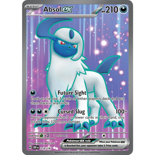 Absol ex OBF 214/197 SV03 Obsidian Flames Ultra Rare Holo EN Pokemon Card Game PTCG