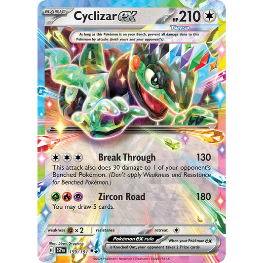 Cyclizar ex SSP 159/191 SV08 Surging Sparks EN Pokemon Card Game PTCG