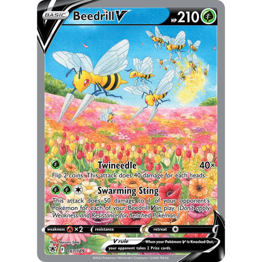 Beedrill V 161/189 SWSH10 Astral Radiance Ultra Rare Holo EN Pokemon Card Game PTCG
