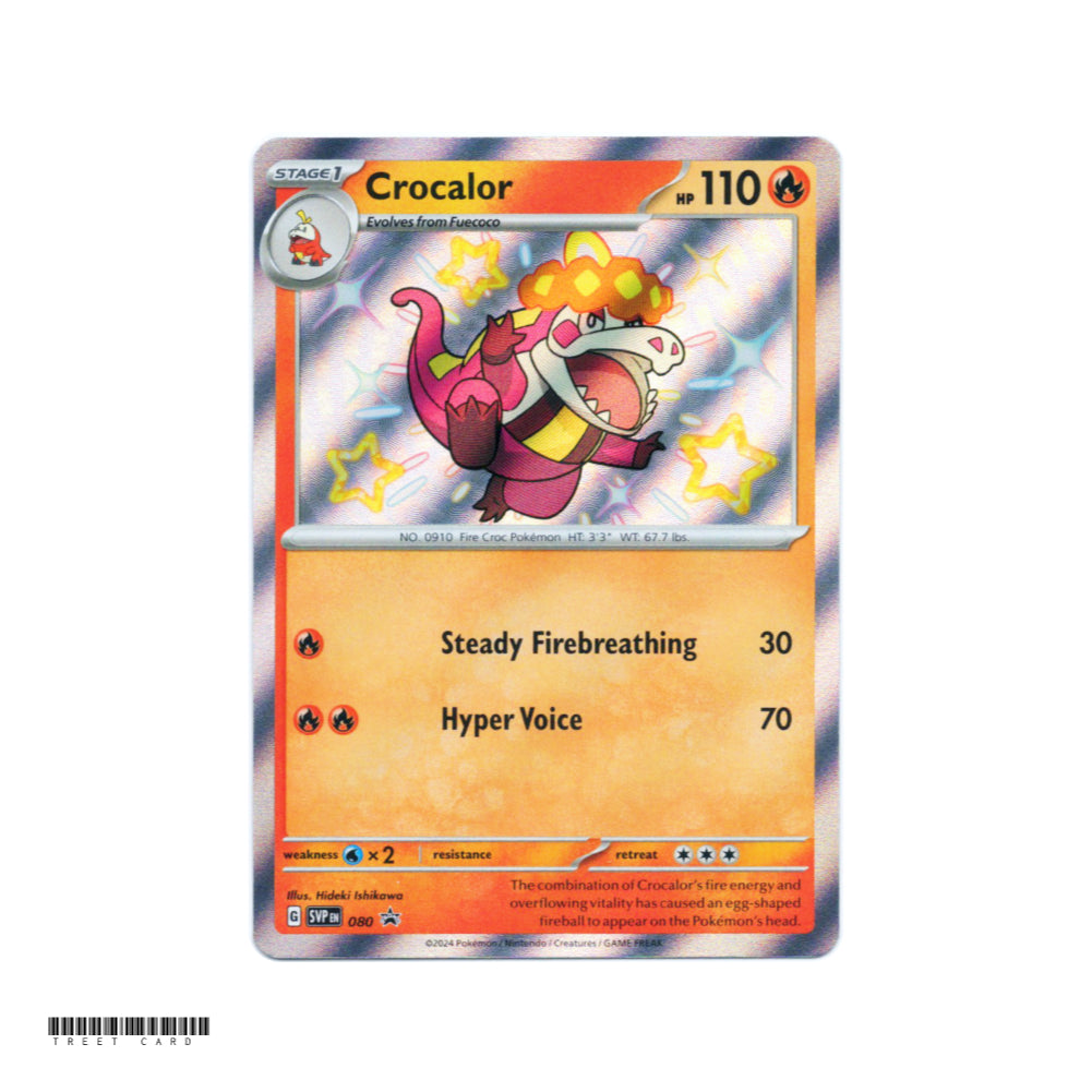 Crocalor SVP 080 Paldean Fates Black Star Promo EN Pokemon Card Game PTCG