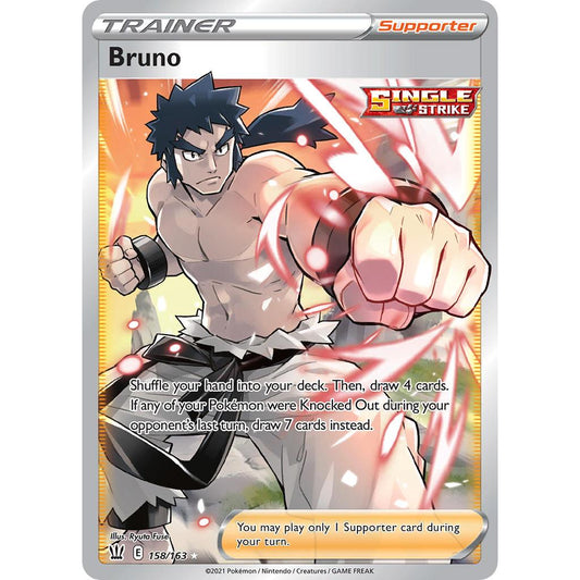 Bruno 158/163 Battle Styles Ultra Rare EN Pokemon Card Game PTCG