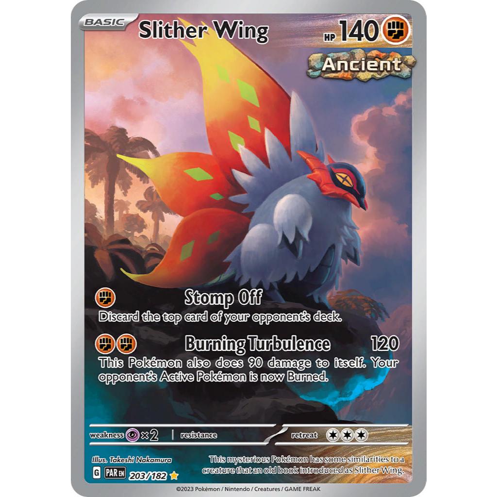 Slither Wing PAR 203/182 Paradox Rift Illustration Rare EN Pokemon Card Game PTCG