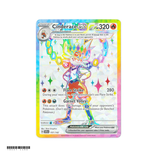 Cinderace ex Stellar Crown 157/142 Ultra Rare EN Pokemon Card Game PTCG
