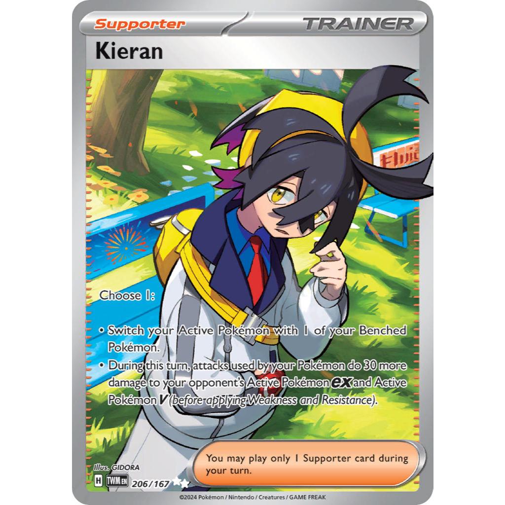 Kieran TWM 206/167 Twilight Masquerade Ultra Rare EN Pokemon Card Game PTCG