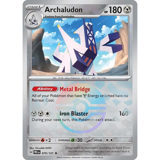 Archaludon PRE 070/131 Poke Ball Pattern Prismatic Evolutions EN Pokemon Card Game PTCG