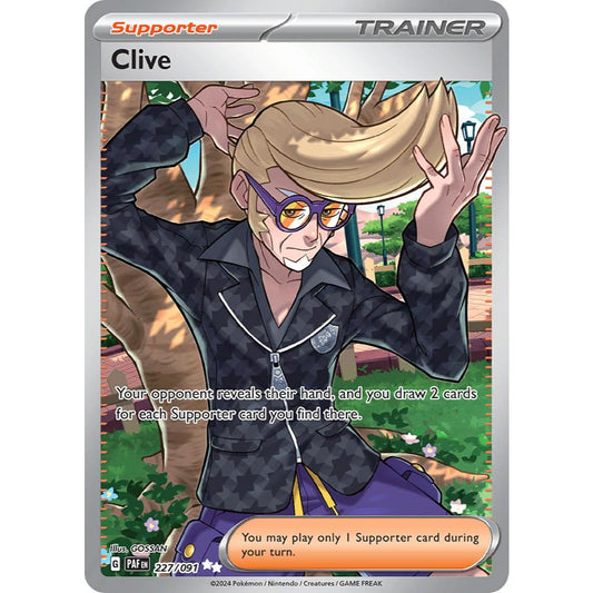 Clive PAF 227/091 Paldean Fates Ultra Rare Holo EN Pokemon Card Game PTCG