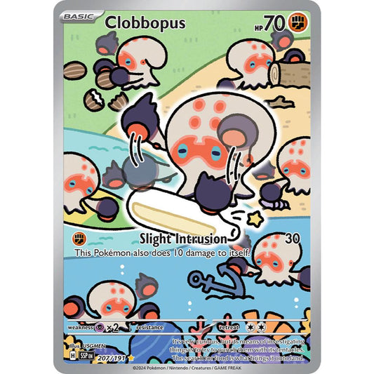 Clobbopus Pokemon Surging Sparks 207/191 Illustration Rare EN Pokemon Card Game PTCG