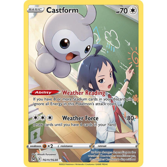 Castform TG11/TG30 Lost Origin Trainer Gallery Holo EN Pokemon Card Game PTCG