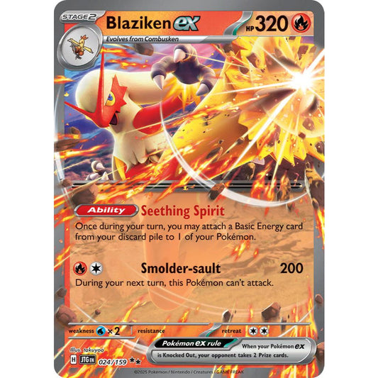Blaziken ex JTG 024/159 Double Rare Journey Together EN Pokemon Card Game PTCG