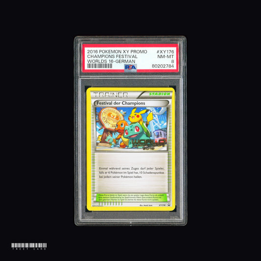 [PSA 8] Champions Festival German XY176 2016 World Championships NM - MT Graded Pokemon Card PTCG