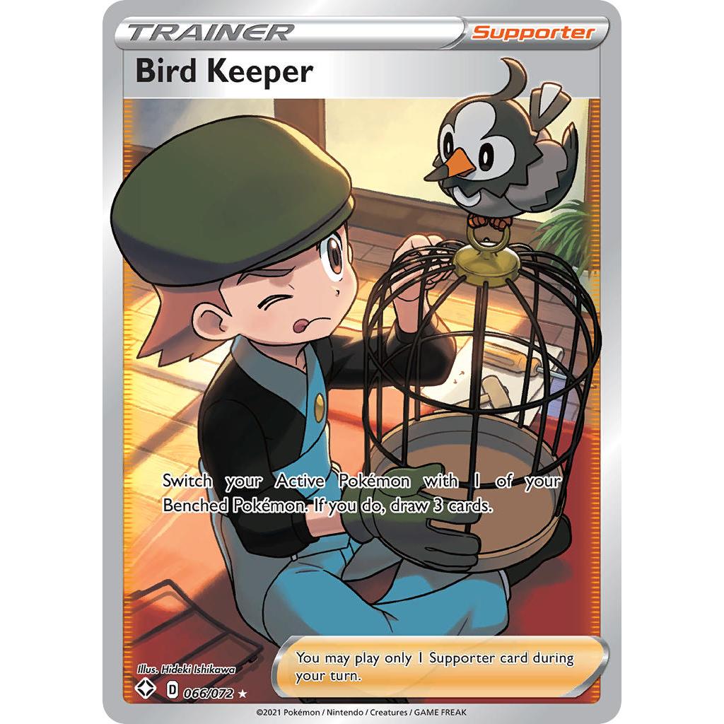 Bird Keeper 066/072 Shining Fates Ultra Rare EN Pokemon Card Game PTCG