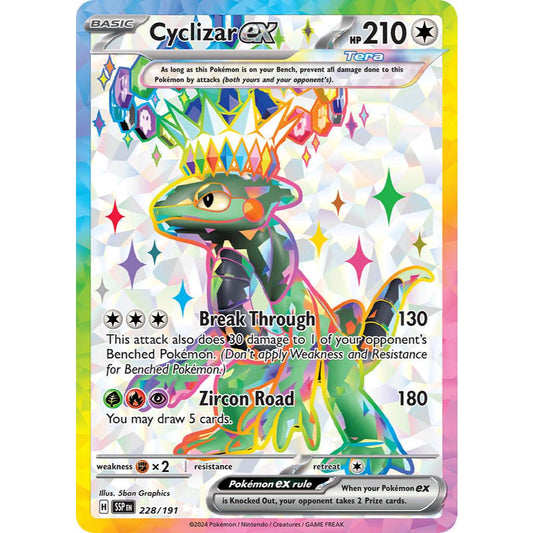 Cyclizar ex SSP 228/191 SV08 Surging Sparks Ultra Rare EN Pokemon Card Game PTCG